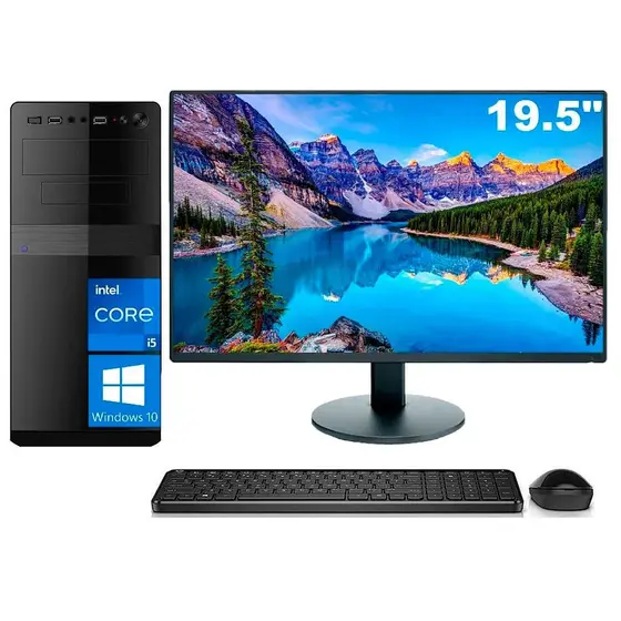 Computador Completo Intel Core i5 8GB SSD 256GB Microsoft Windows 10 Monitor 19.5" 3green - EasyPC