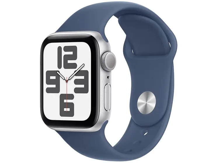 Apple Watch SE GPS Caixa Prateada de Alumínio 40mm Pulseira Esportiva Denim M/G